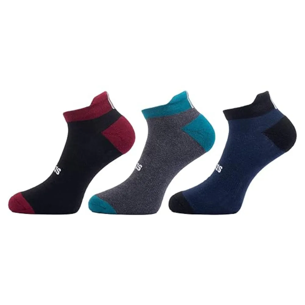 Adidas Men's Heel & Toe Terry Low Cut Socks (Black/Navy/Anthra Melange)