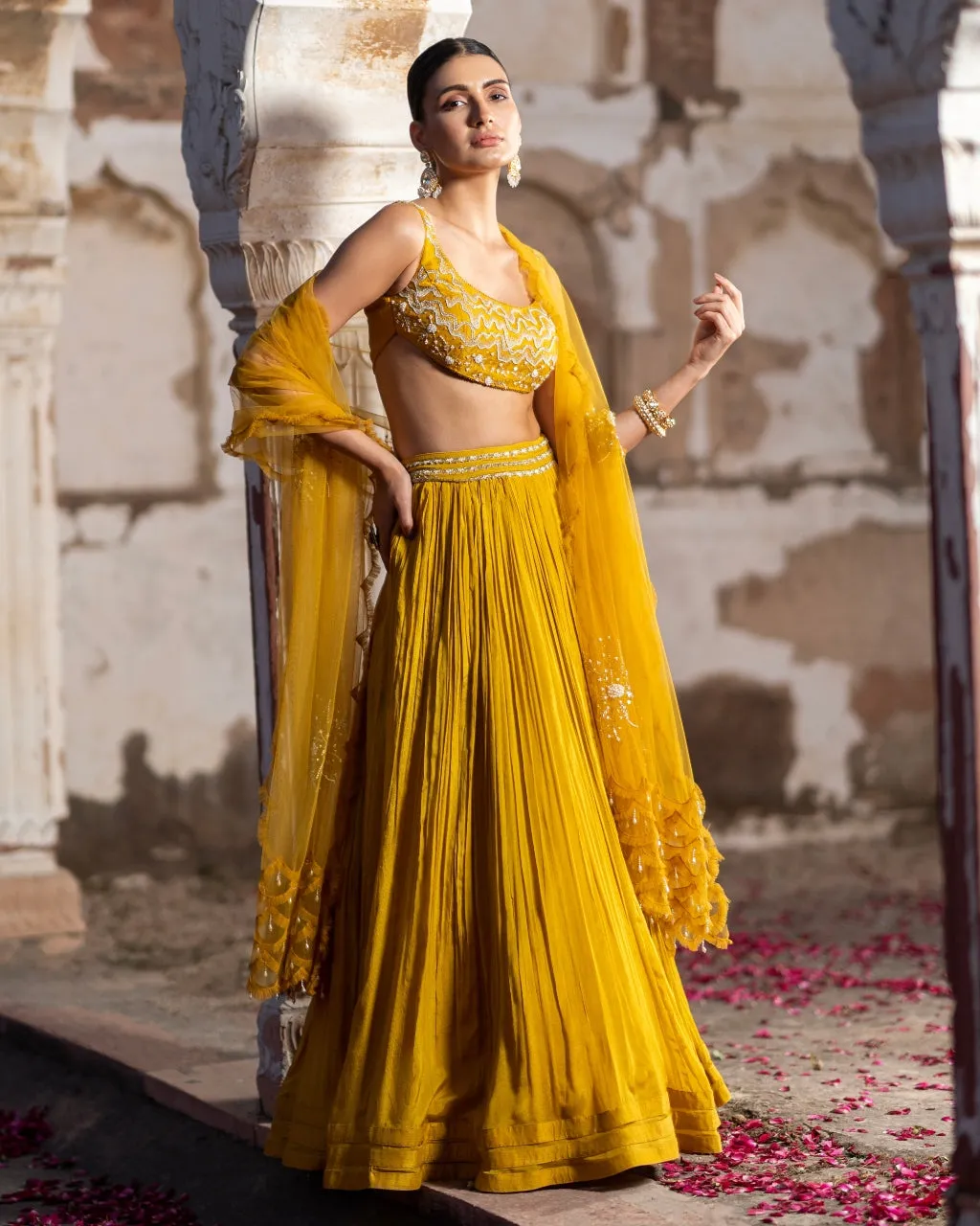 Amber Sequined Lehenga Set