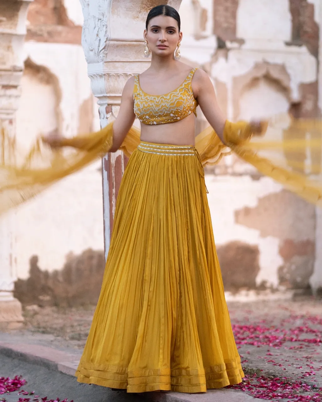 Amber Sequined Lehenga Set