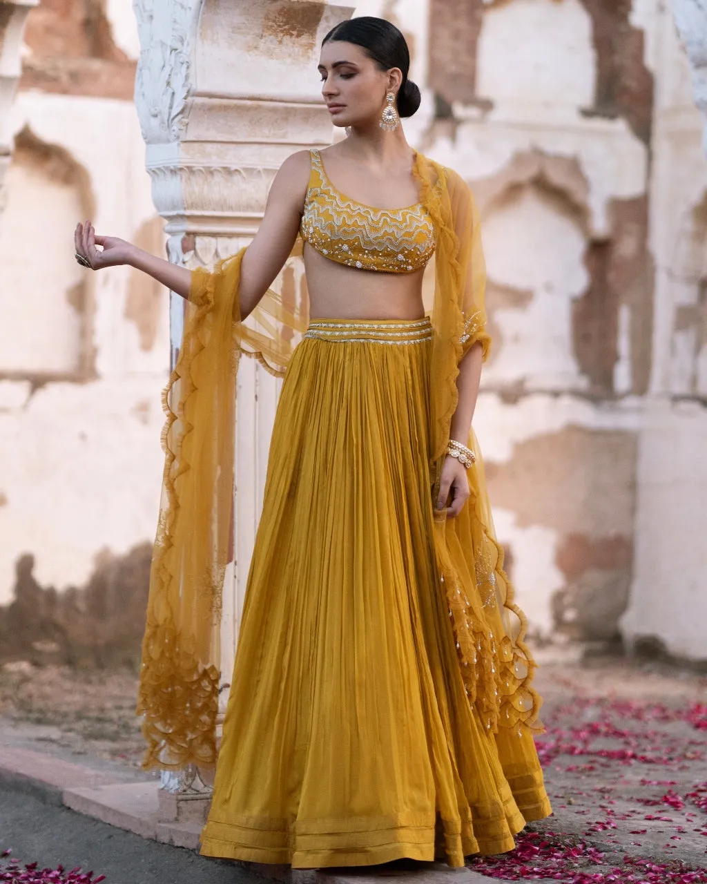 Amber Sequined Lehenga Set