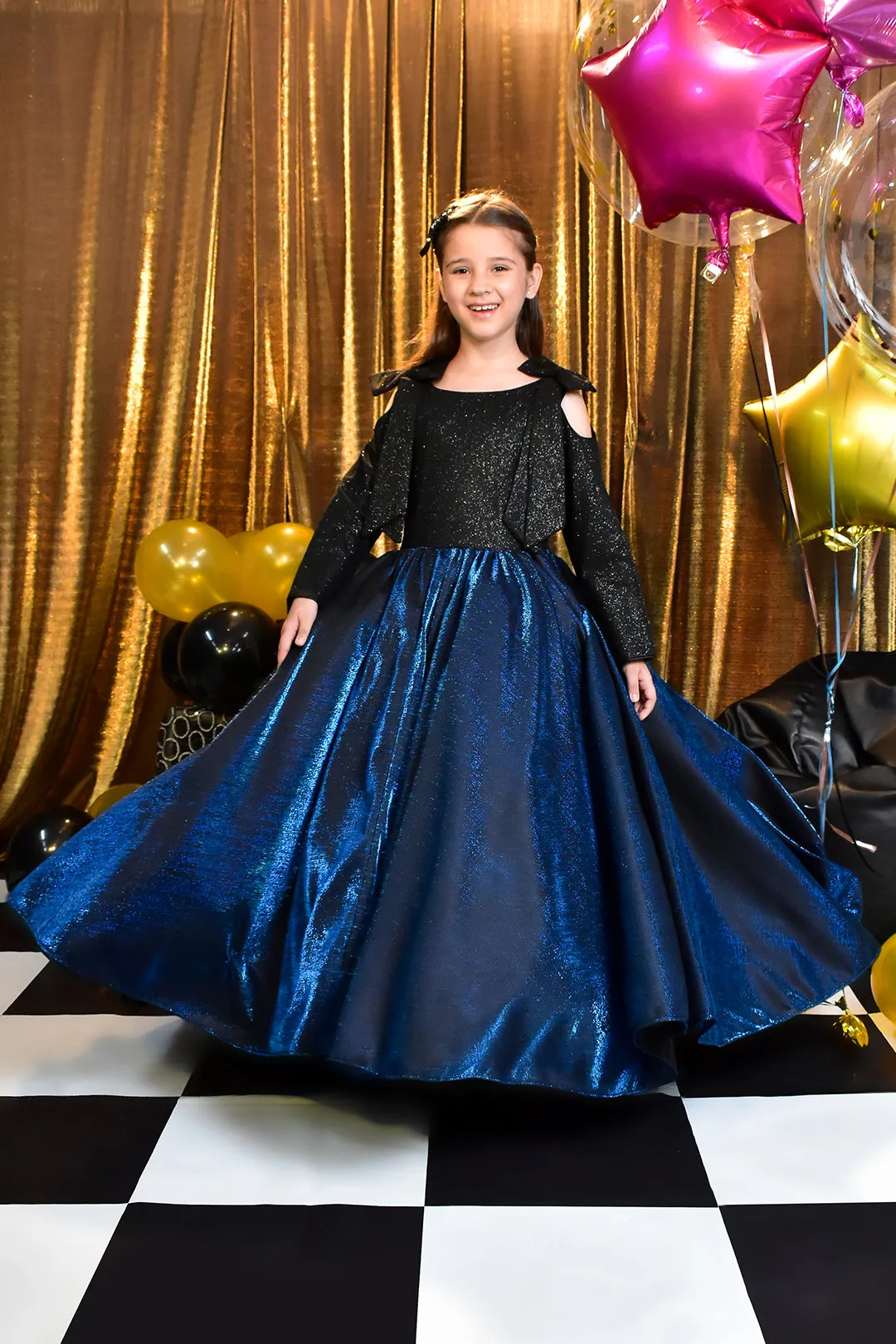 Ballerina Style Metallic Organza Party Dress | Let's Party | WM2149