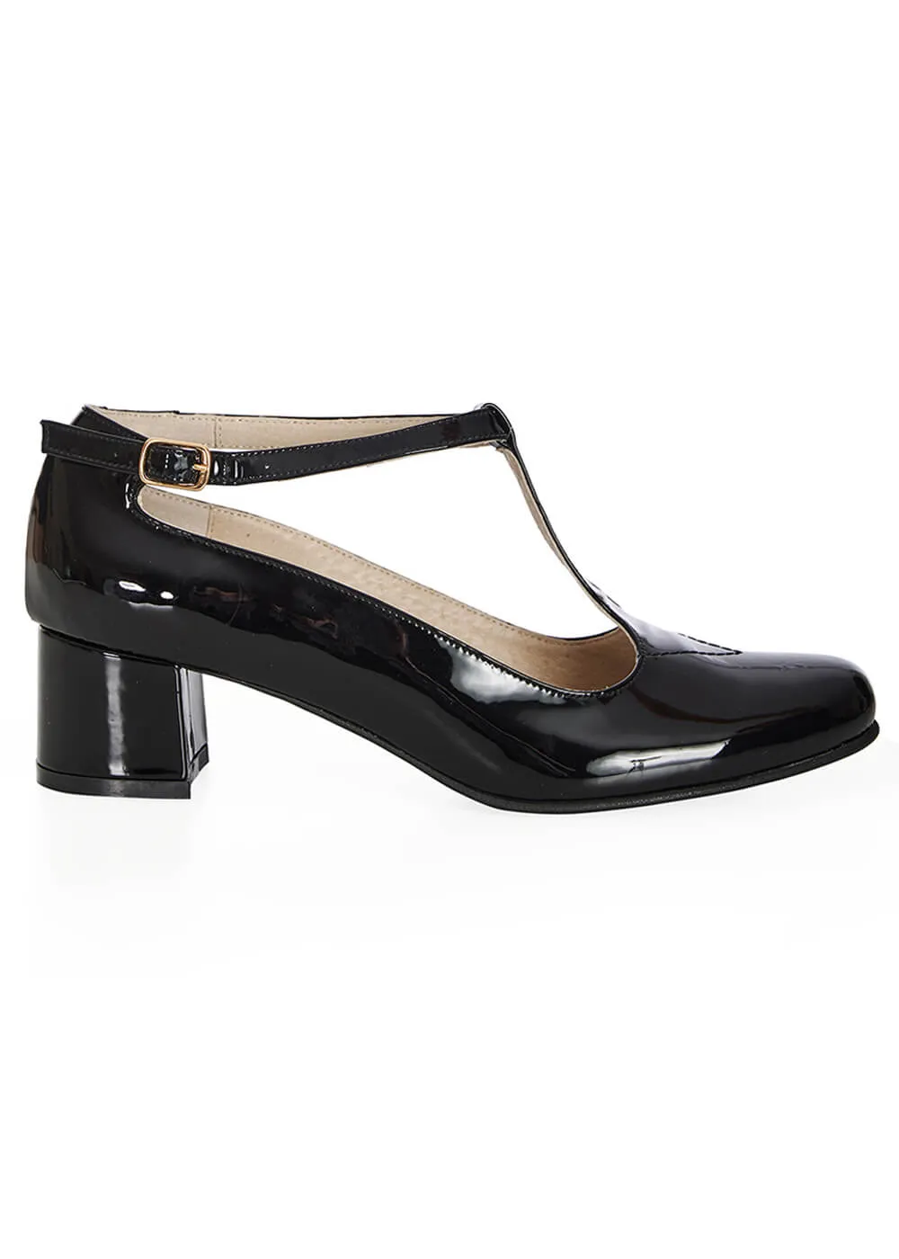 Banned Candid Patent Leather 60's Pumps Black