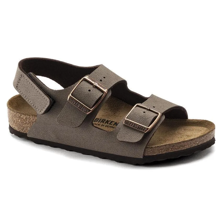 Birkenstock GS (Grade School) Milano Mocha Nubuck Velcro