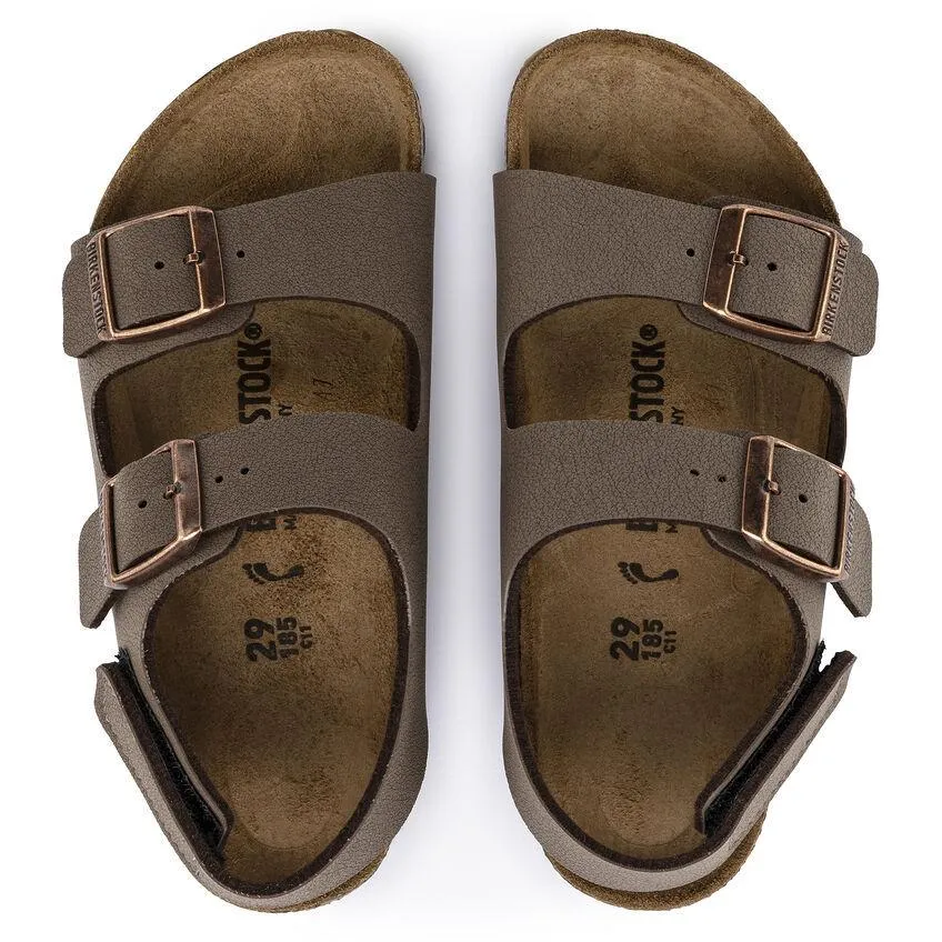 Birkenstock GS (Grade School) Milano Mocha Nubuck Velcro