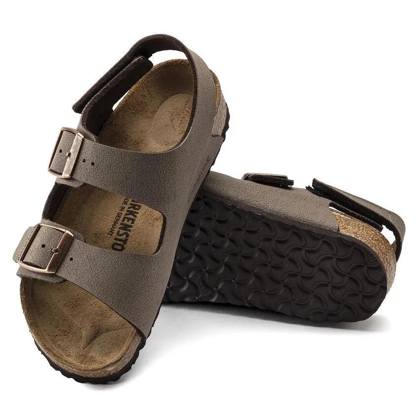 Birkenstock GS (Grade School) Milano Mocha Nubuck Velcro