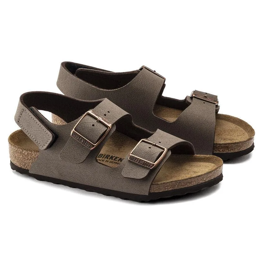 Birkenstock GS (Grade School) Milano Mocha Nubuck Velcro