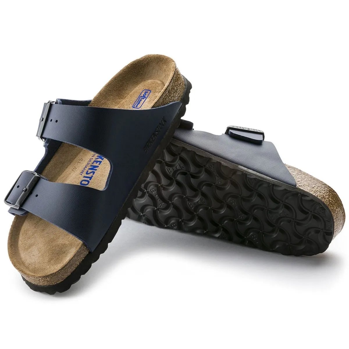 Birkenstock Women's Arizona Soft Footbed Navy Birko-Flor