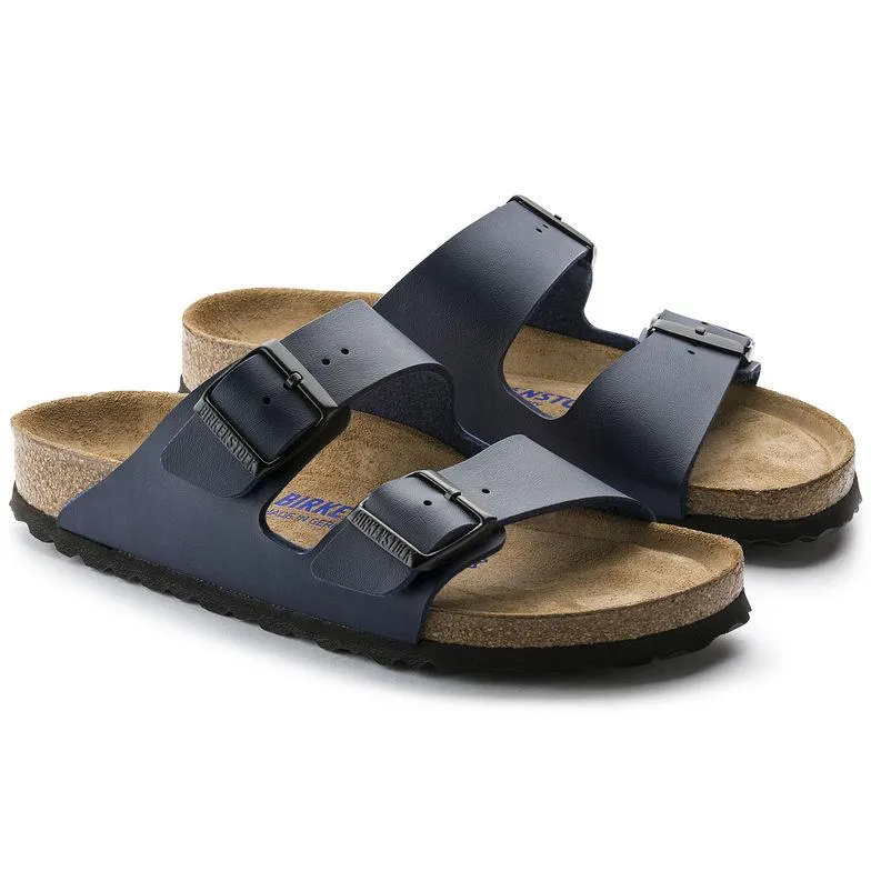 Birkenstock Women's Arizona Soft Footbed Navy Birko-Flor