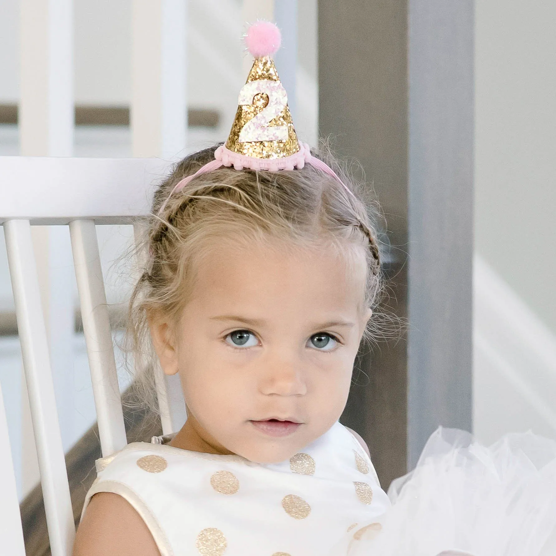 Birthday Party Hat - Gold Glitter