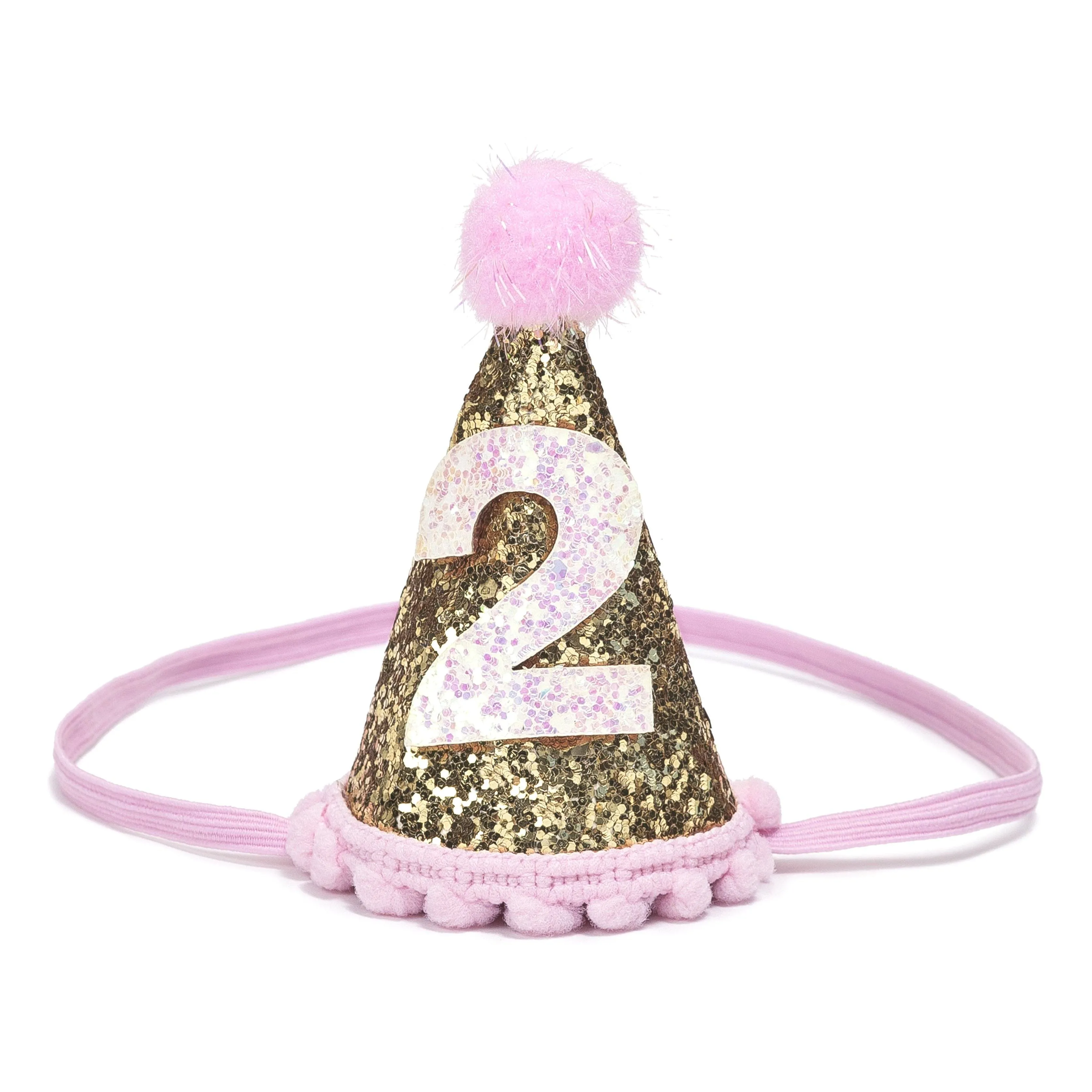 Birthday Party Hat - Gold Glitter