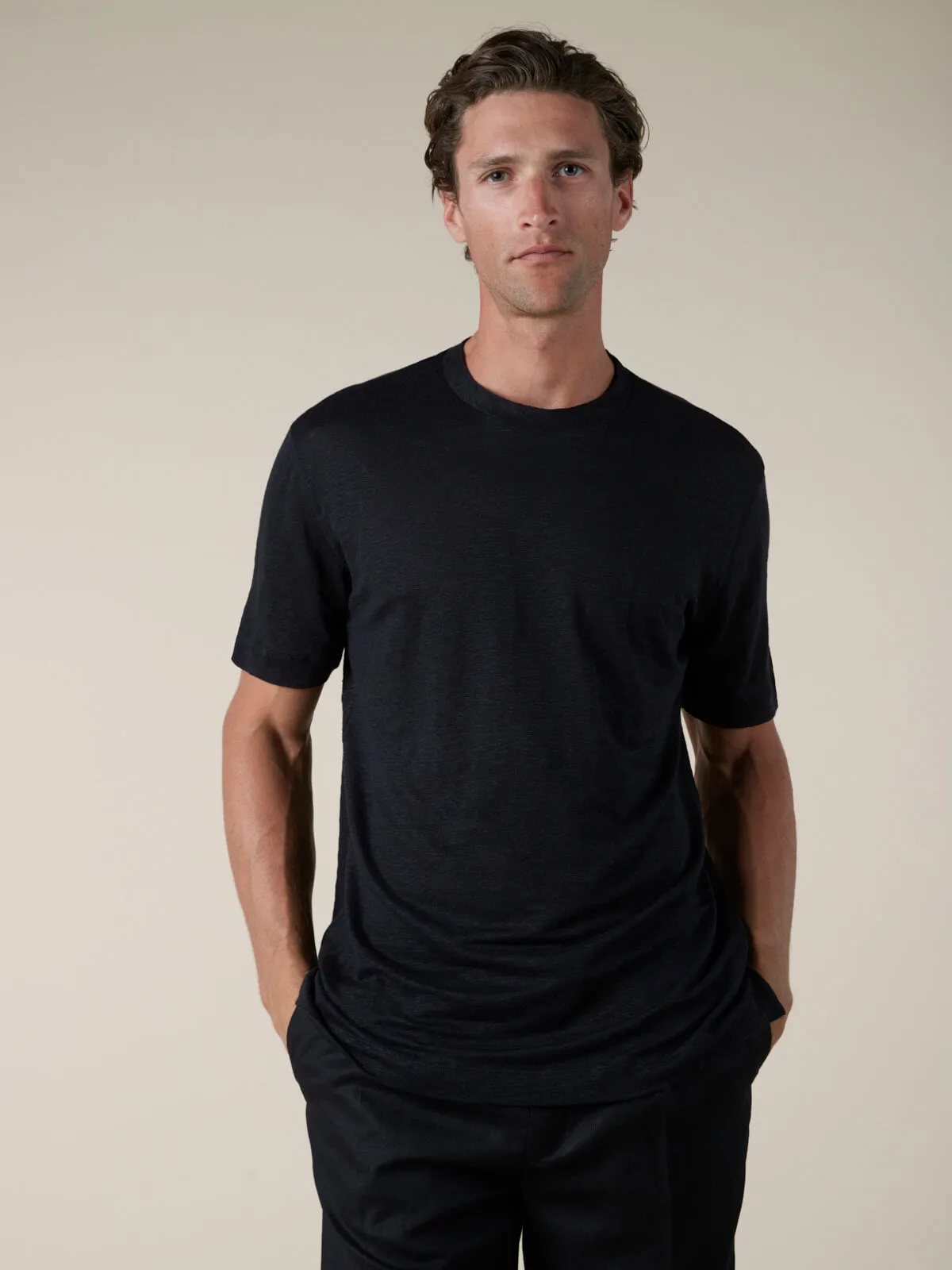 Black Linen City T-shirt