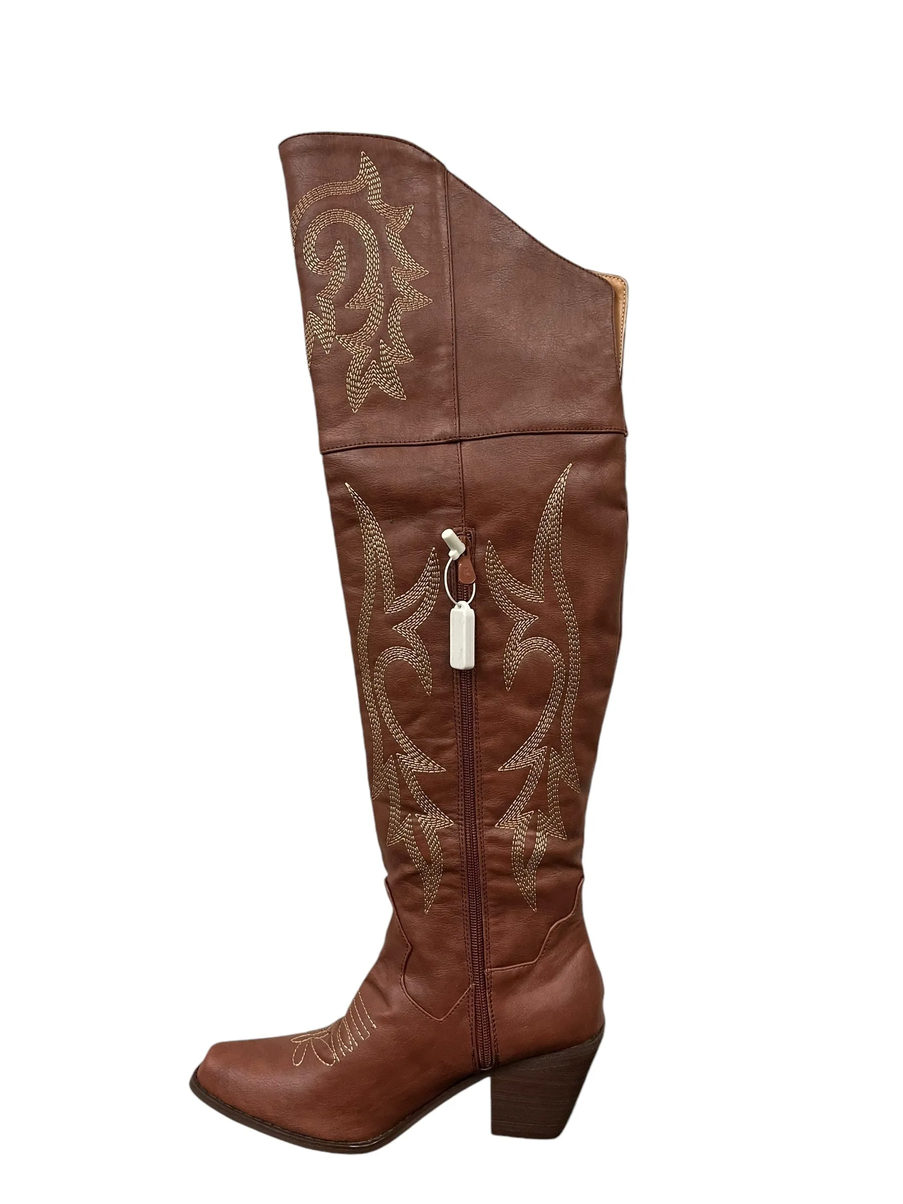 Boots Western By Clothes Mentor In Brown, Size: 7.5