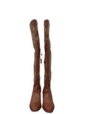 Boots Western By Clothes Mentor In Brown, Size: 7.5