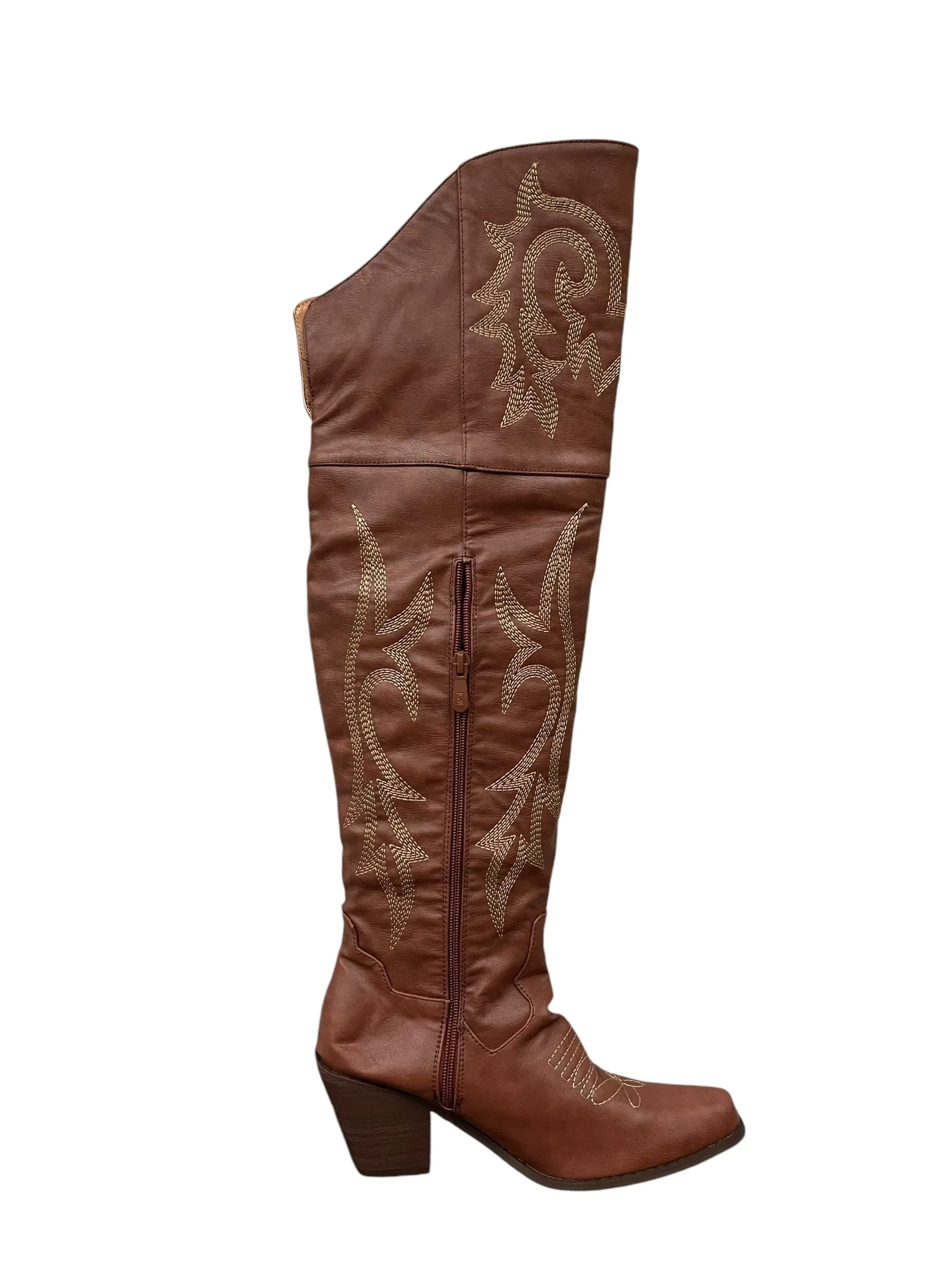 Boots Western By Clothes Mentor In Brown, Size: 7.5