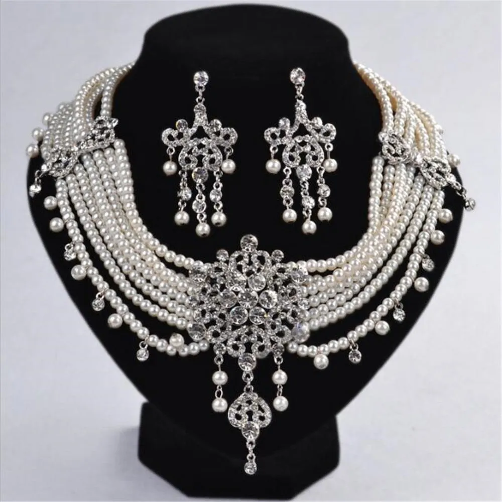 Bridal Necklace Jewelry Elegant Nekclace Earring Wedding Jewelry Set