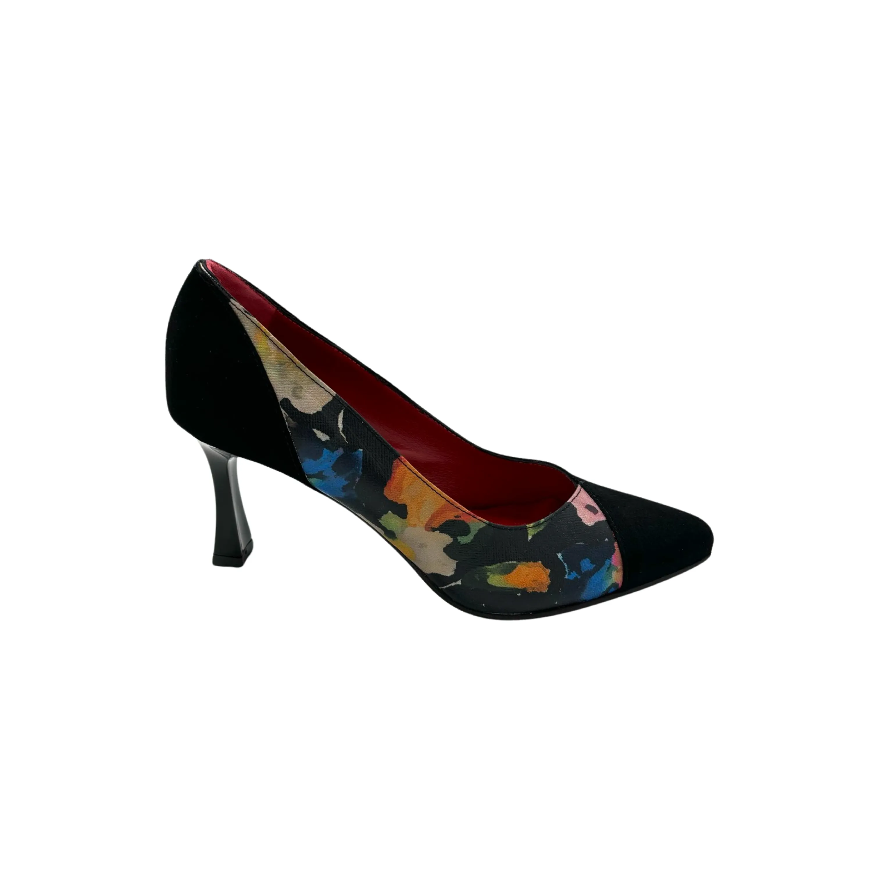 BU119 BlacK Floral Trinidad Pump