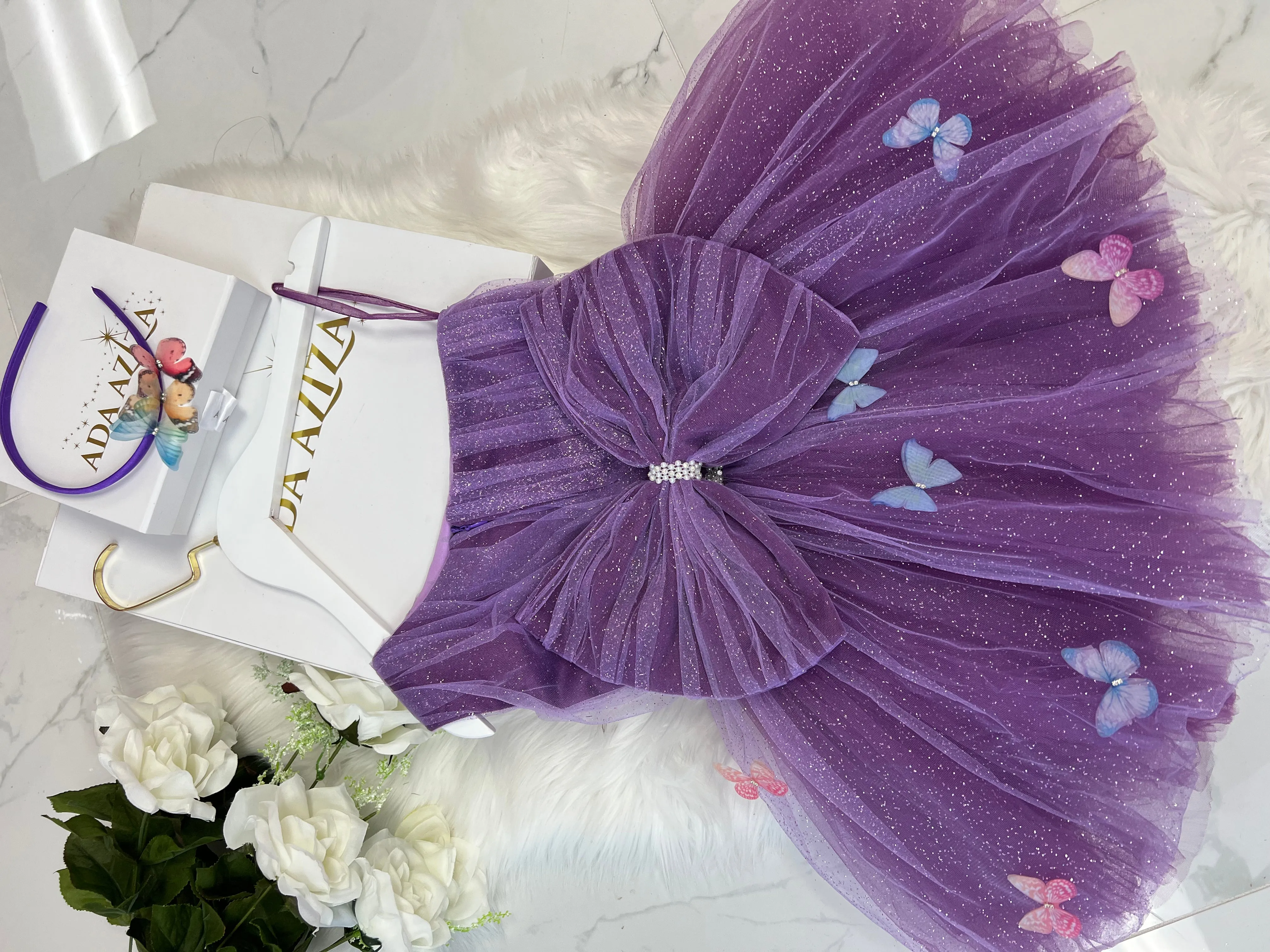 Butterfly dress in purple