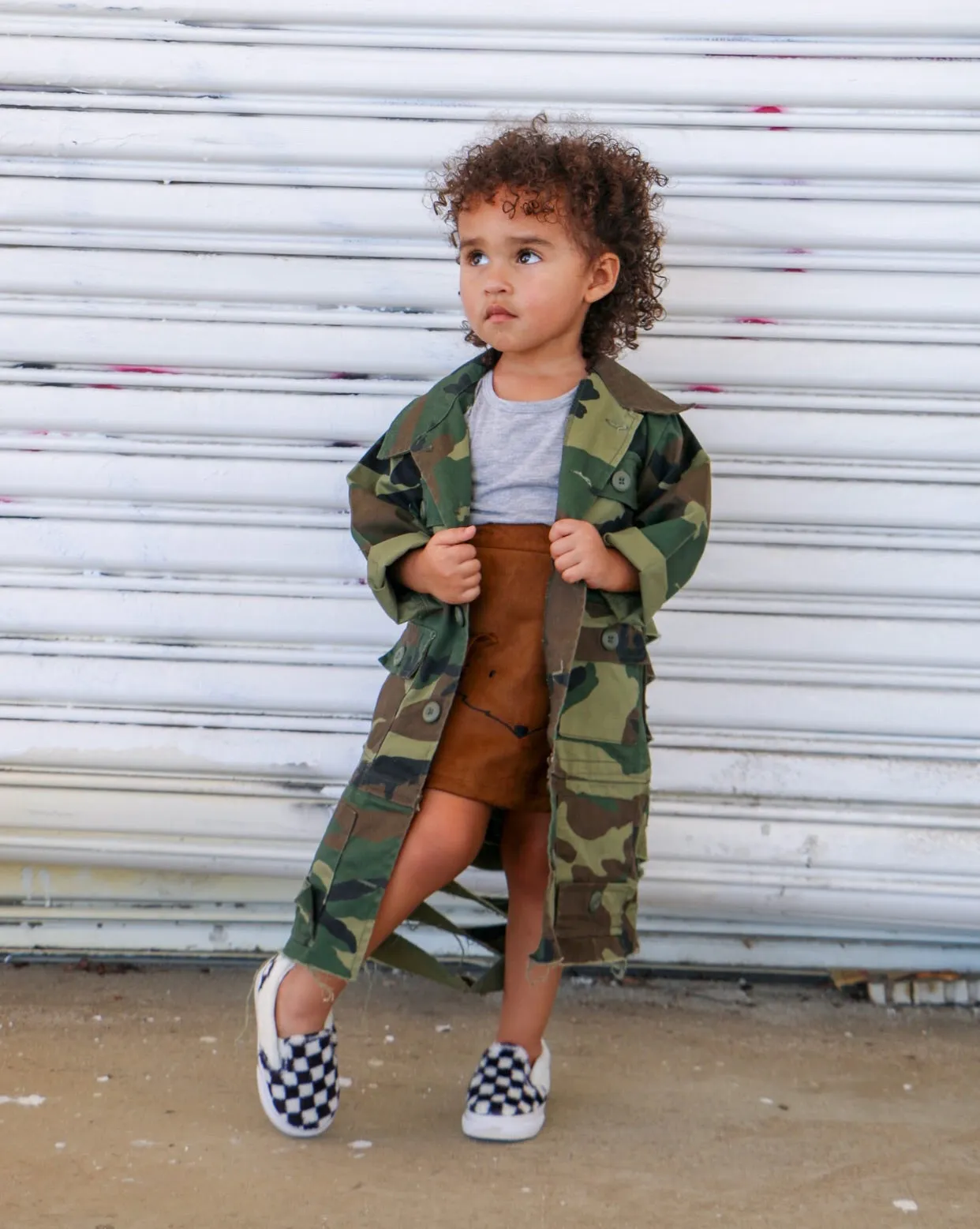 Camouflage Trench Jacket