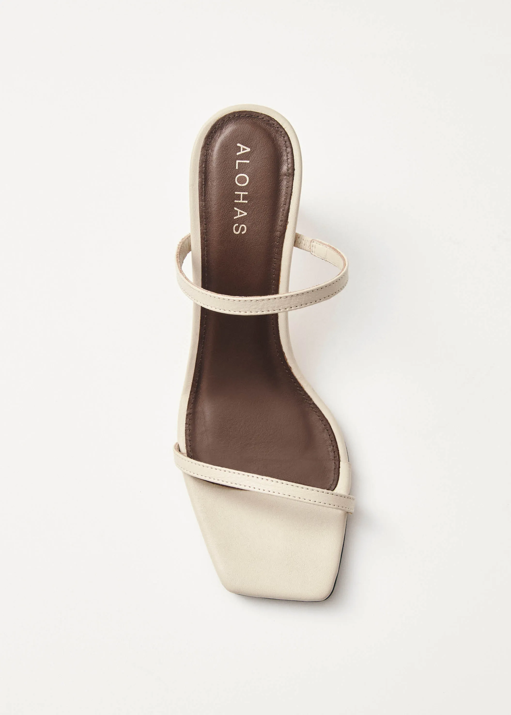 Cannes Beige Leather Sandals