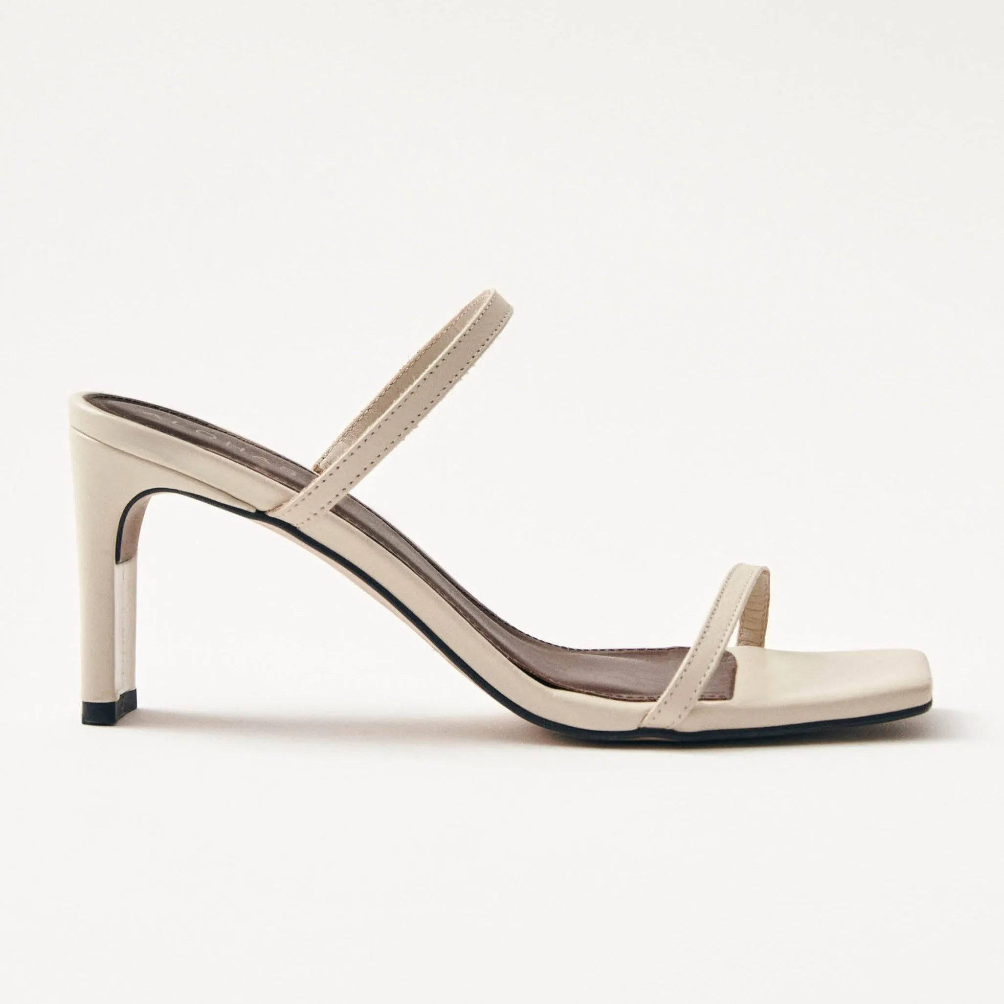 Cannes Beige Leather Sandals