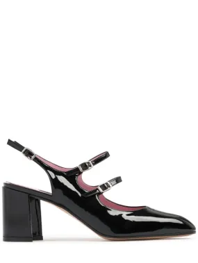 Carel   60mm Banana patent leather slingbacks 