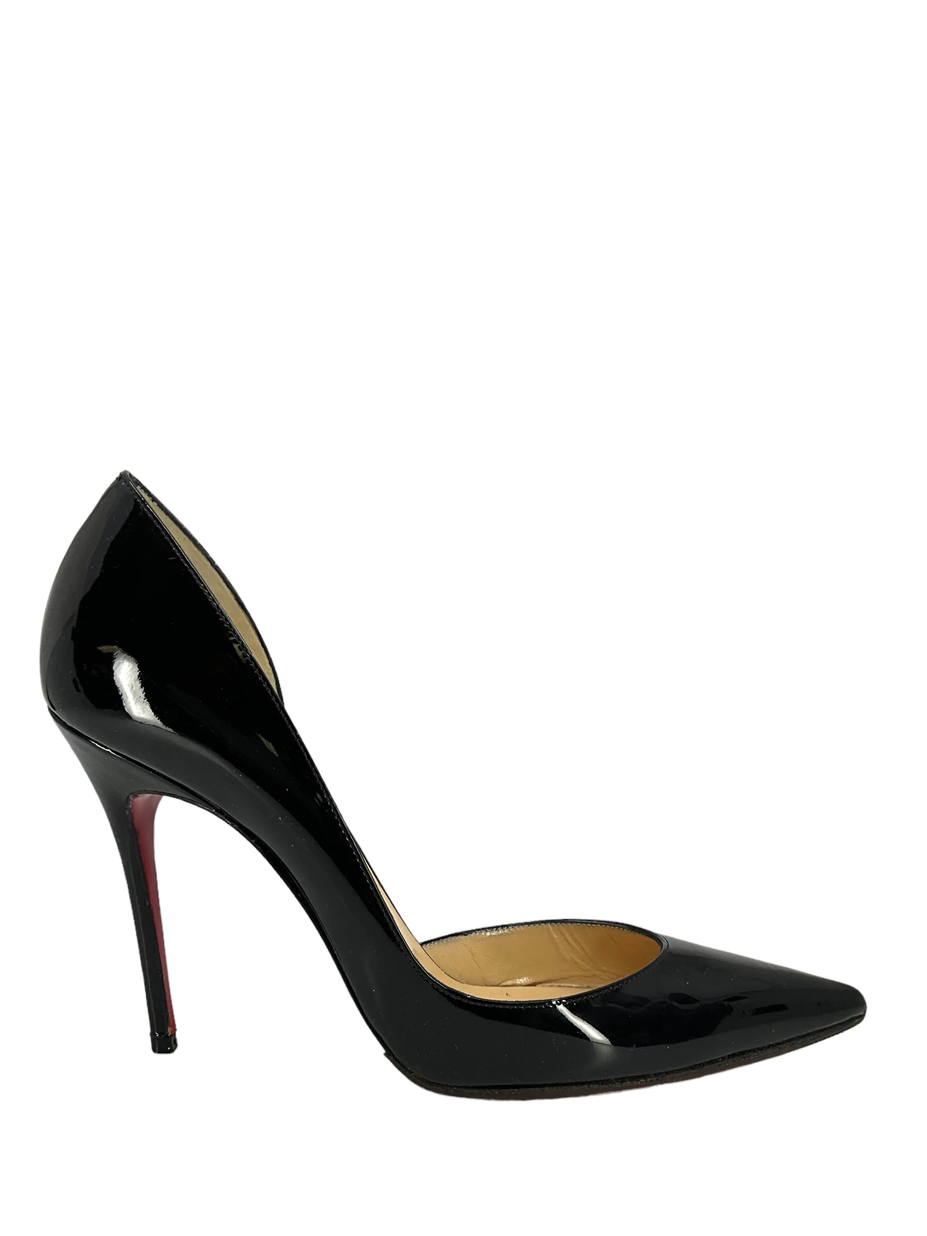 Christian Louboutin Iriza Patent Leather Half D'Orsay Pumps Size 6