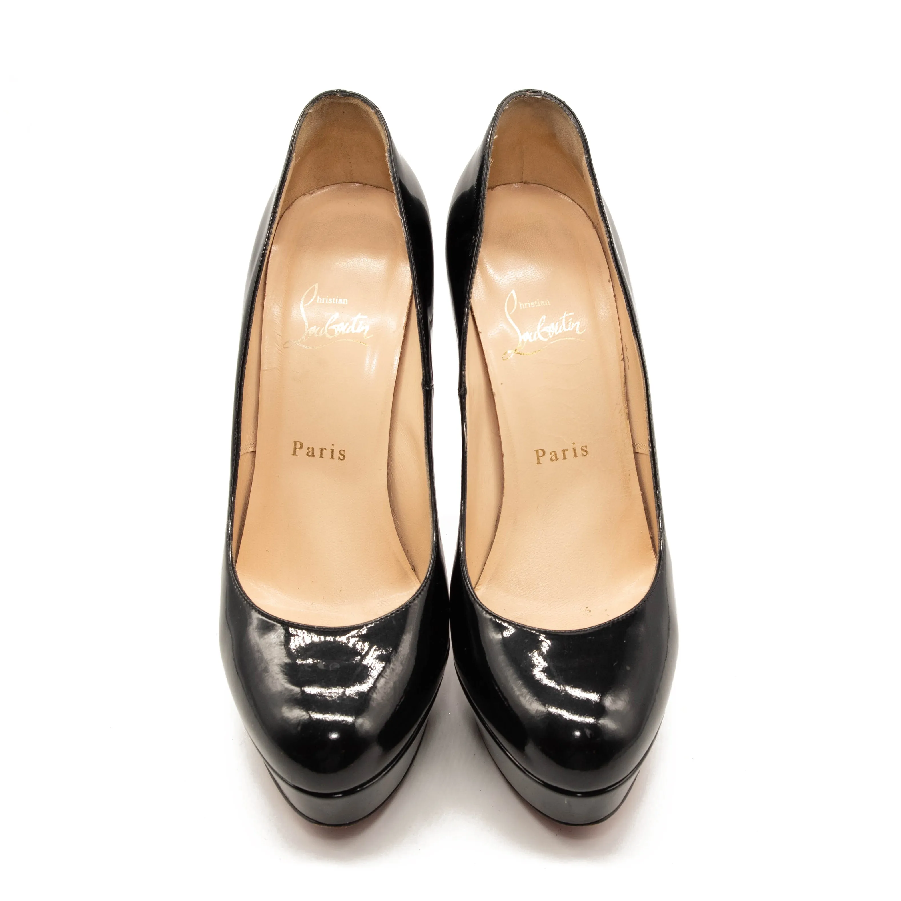 CHRISTIAN LOUBOUTIN Patent Bianca 140 Pumps 39 Black