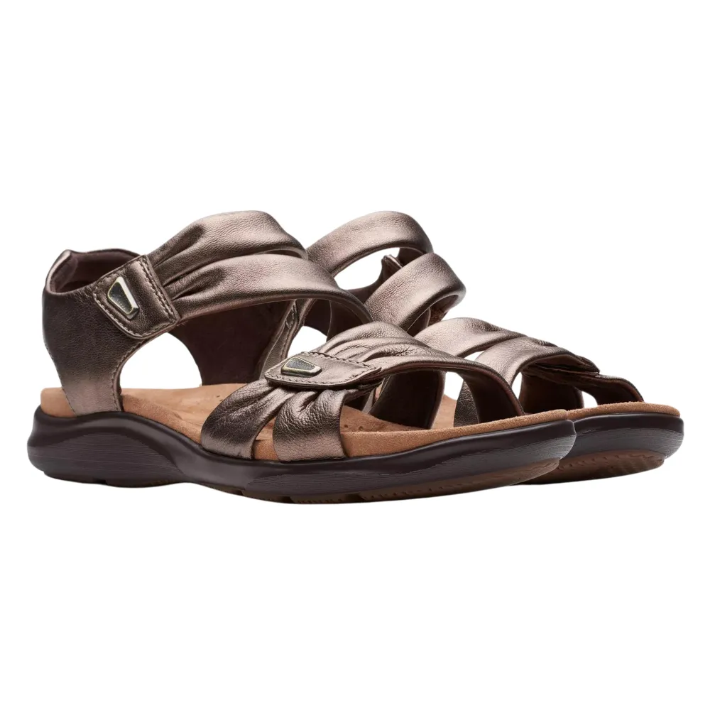 Clarks Kitly Ave Bronze Leather Sandal (Women's)