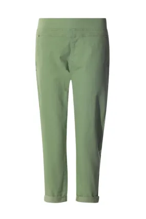 Coloured Cotton Blend Mid Calf Pant | CRISP APPLE | 6922AR