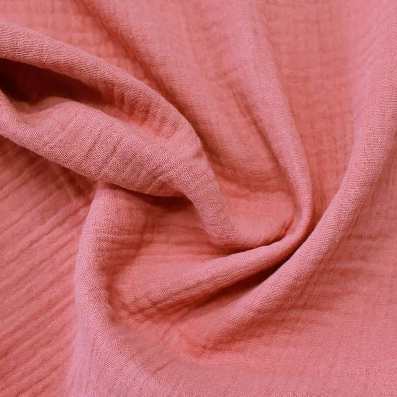 Cotton Double Gauze  - Coral