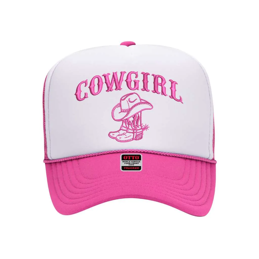 Cowgirl Boots Two Tone Trucker Hat