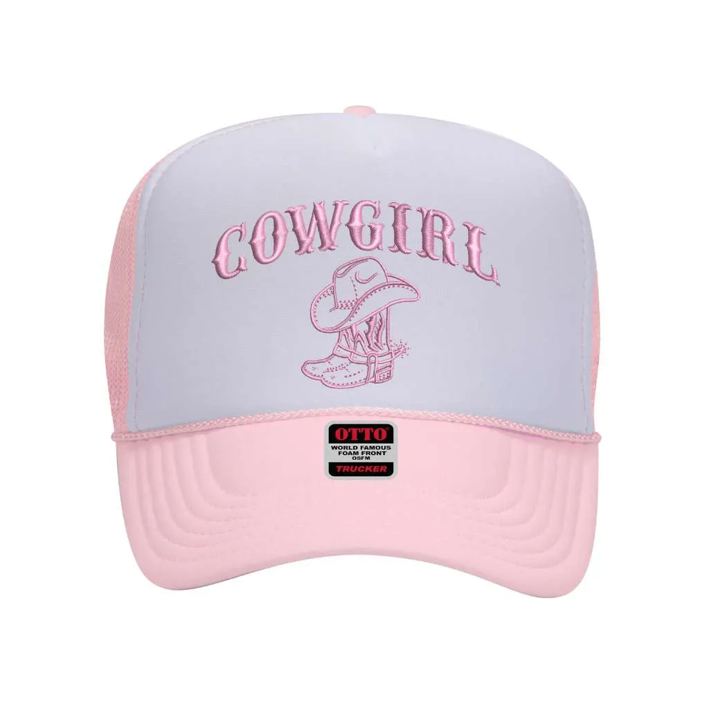 Cowgirl Boots Two Tone Trucker Hat