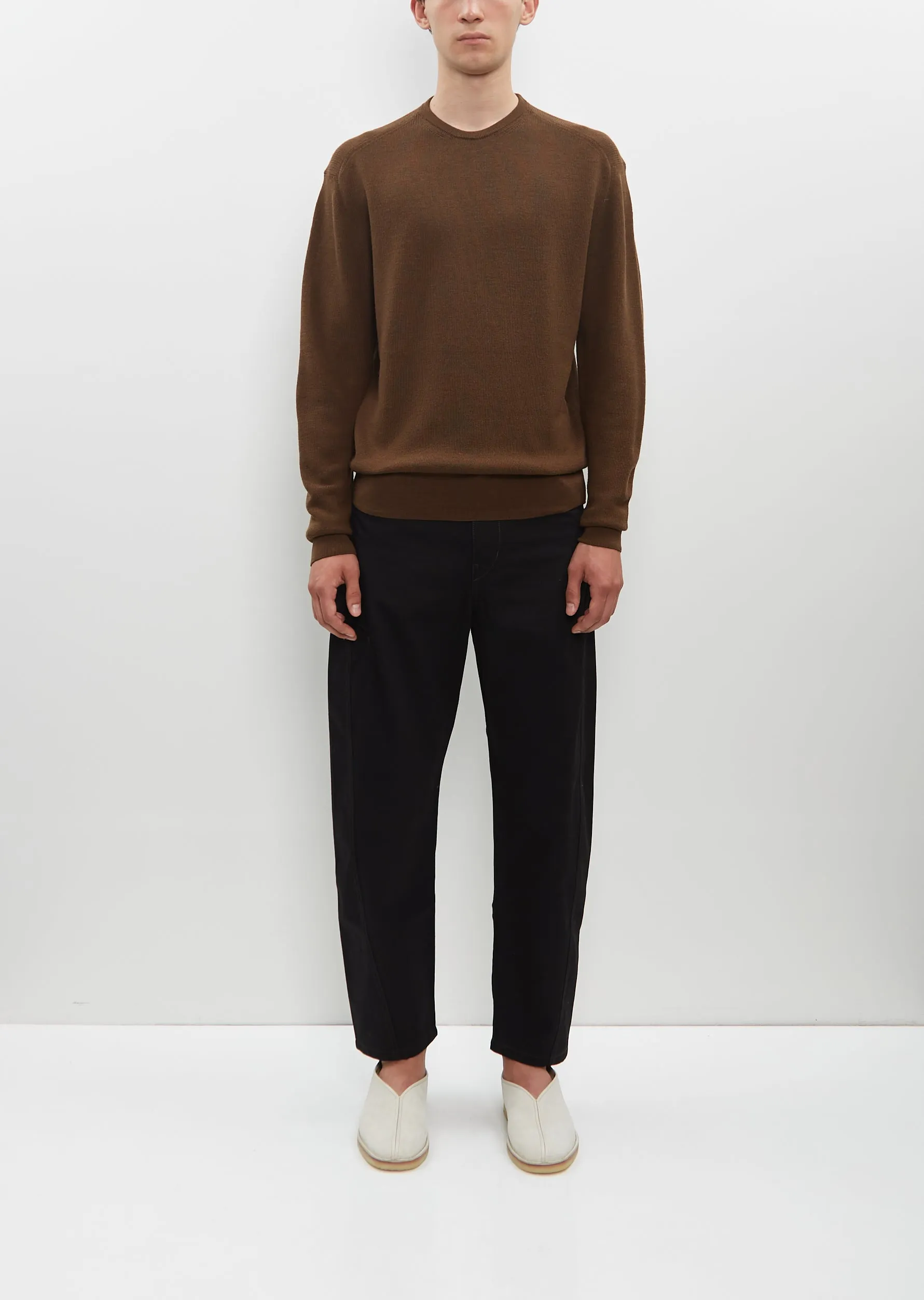 Crew Neck Jumper — Hazelnut Brown