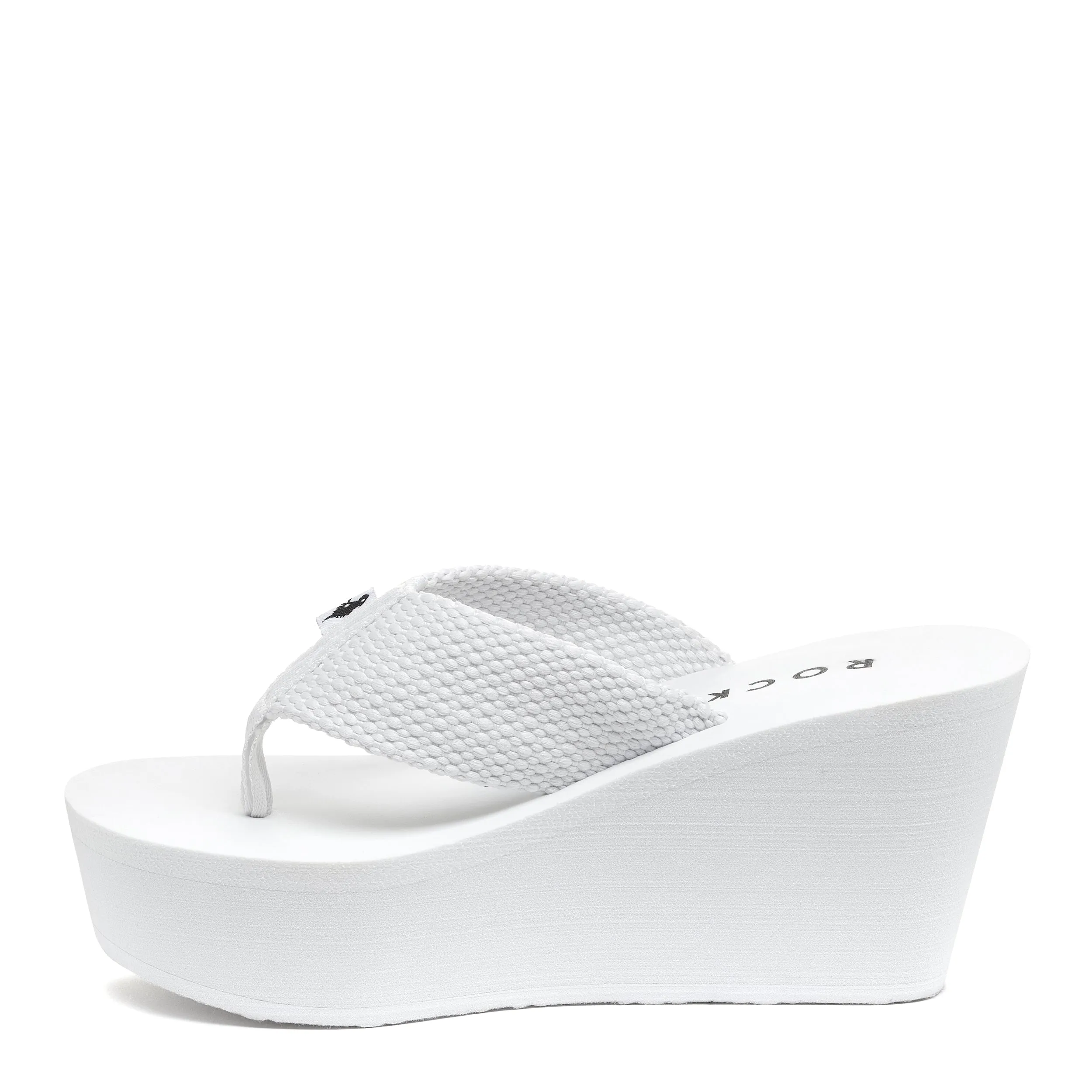 Diver White Wedge Flip-Flops