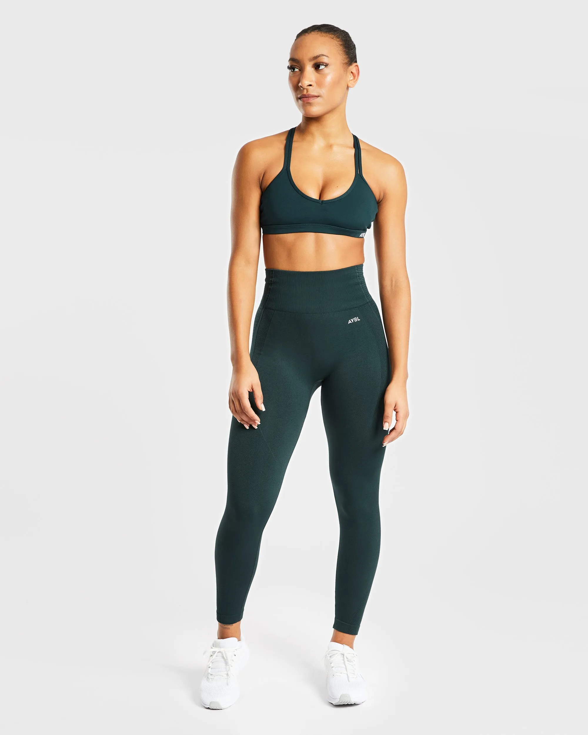 Essential Strappy Sports Bra - Forest Green