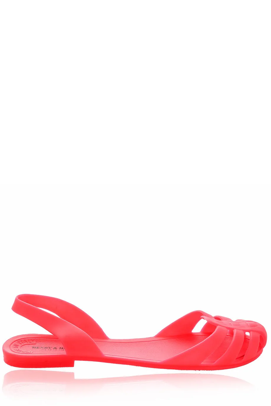 HENRY & HENRY MILA Fuchsia Fluo Rubber Slingbacks