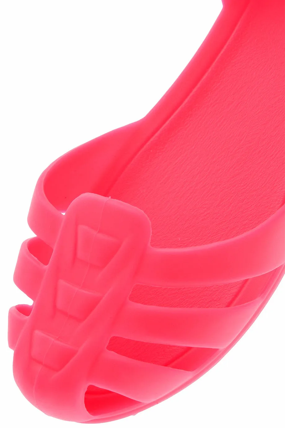 HENRY & HENRY MILA Fuchsia Fluo Rubber Slingbacks