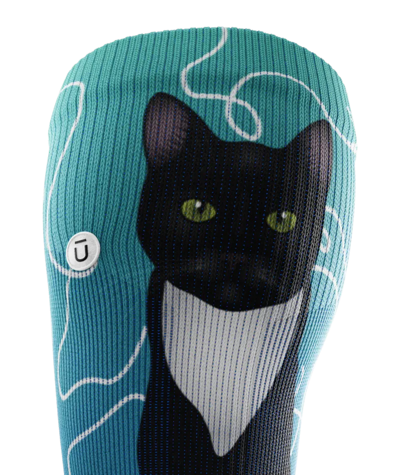 Kitten Around Knee High Compression Socks