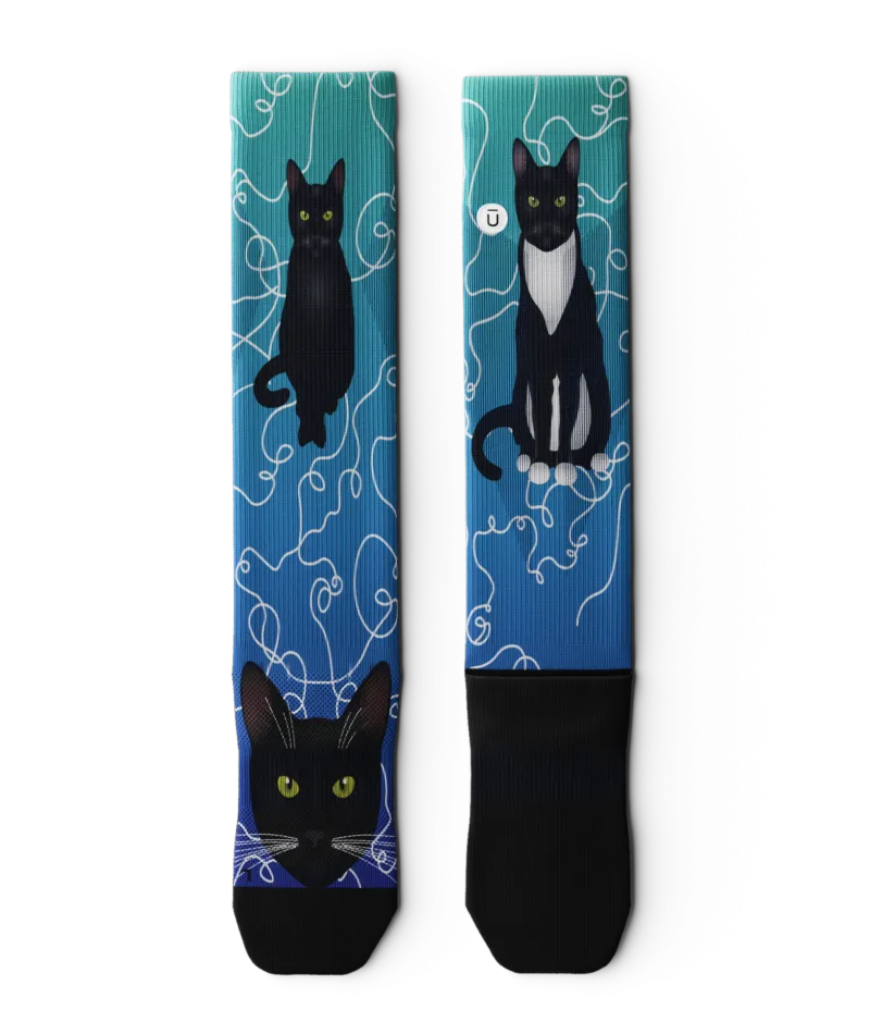 Kitten Around Knee High Compression Socks