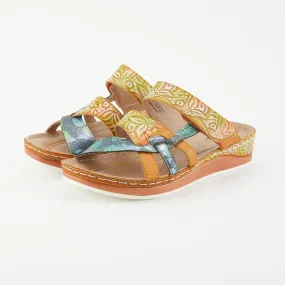 L'Artiste Caiman Slide Sandal