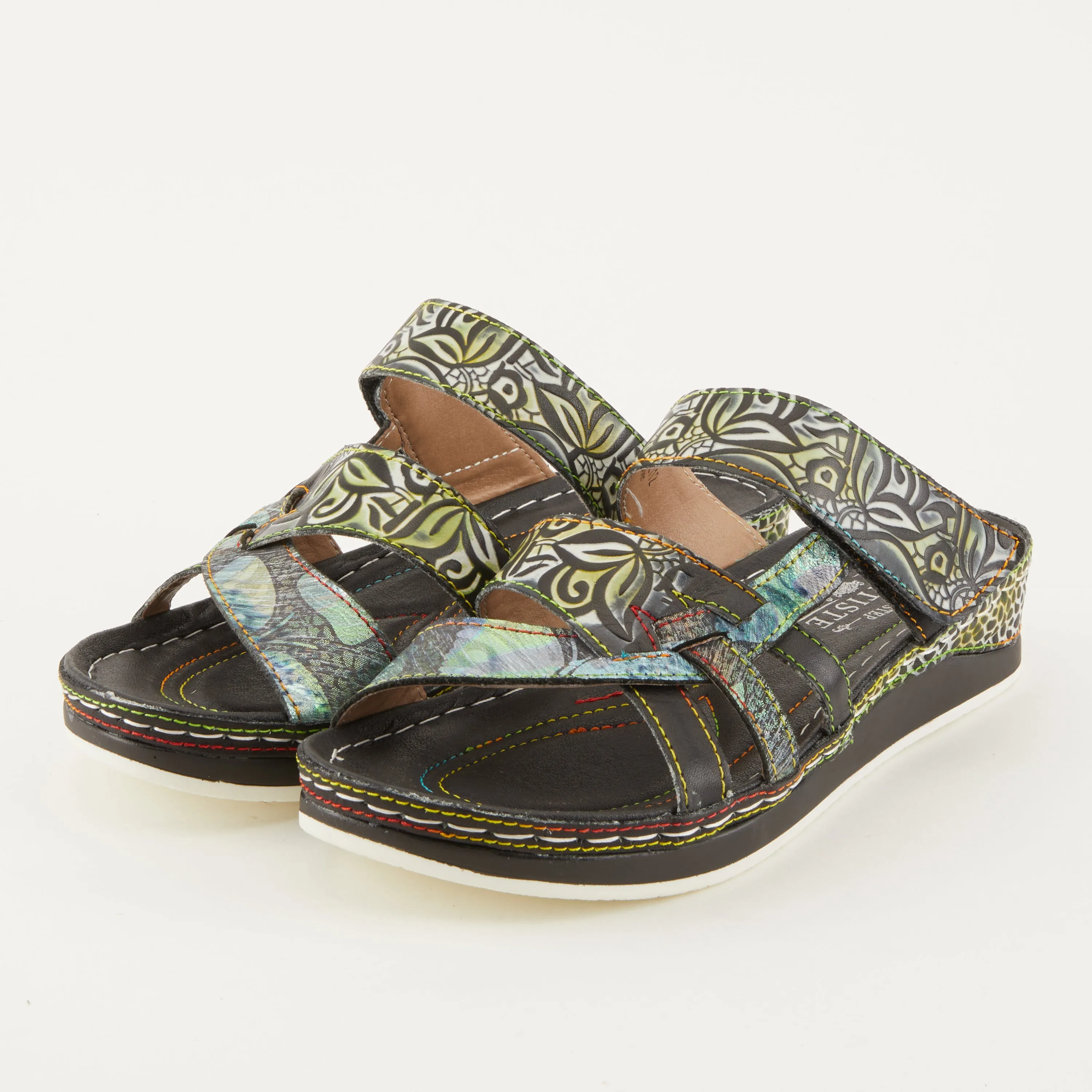 L'Artiste Caiman Slide Sandal