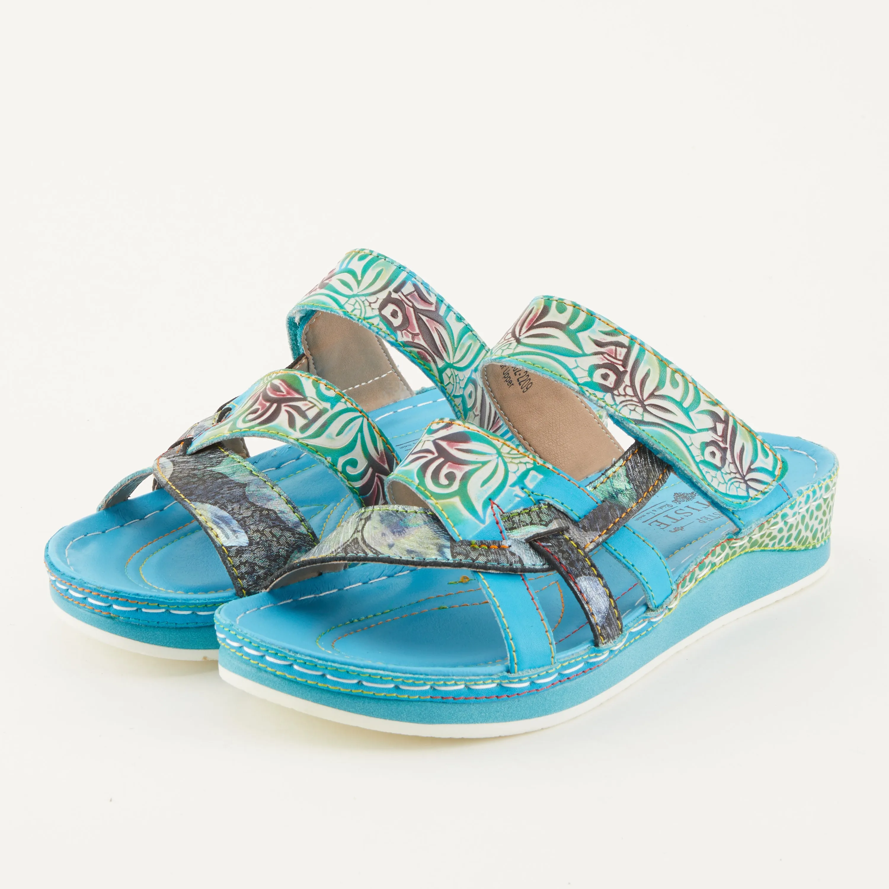 L'Artiste Caiman Slide Sandal