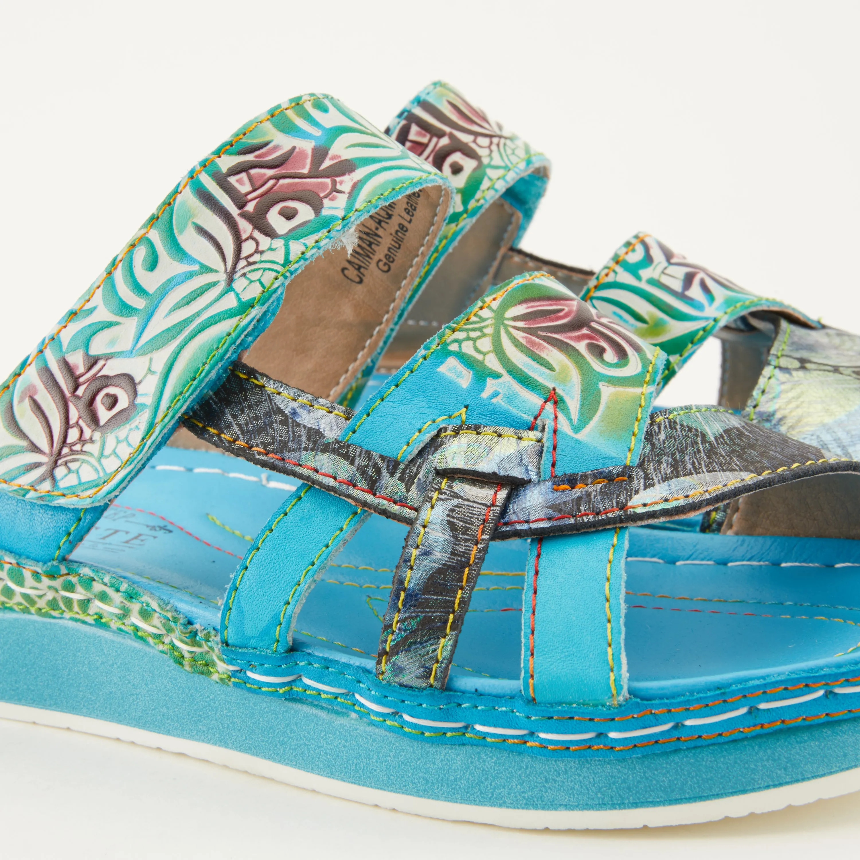 L'Artiste Caiman Slide Sandal