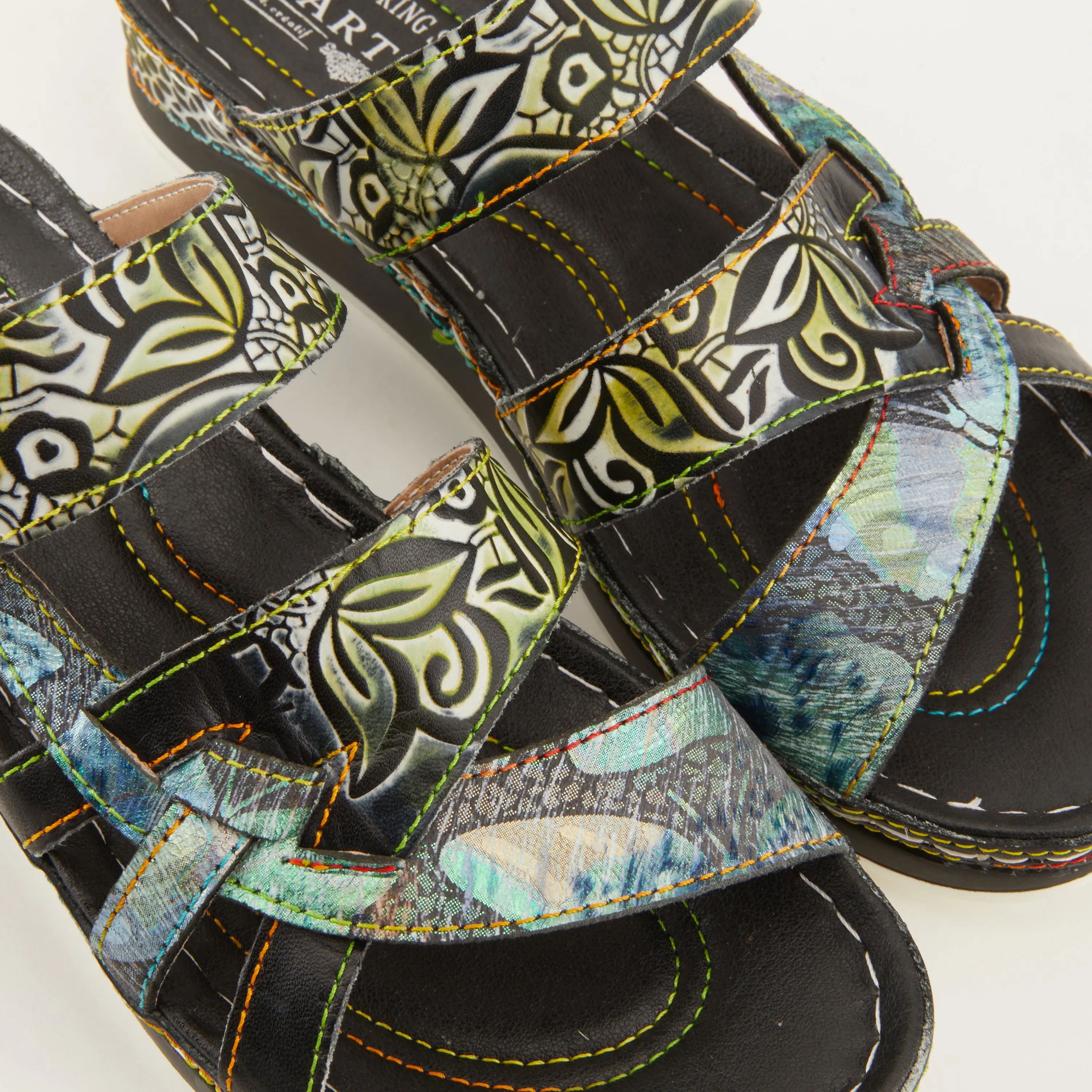 L'Artiste Caiman Slide Sandal