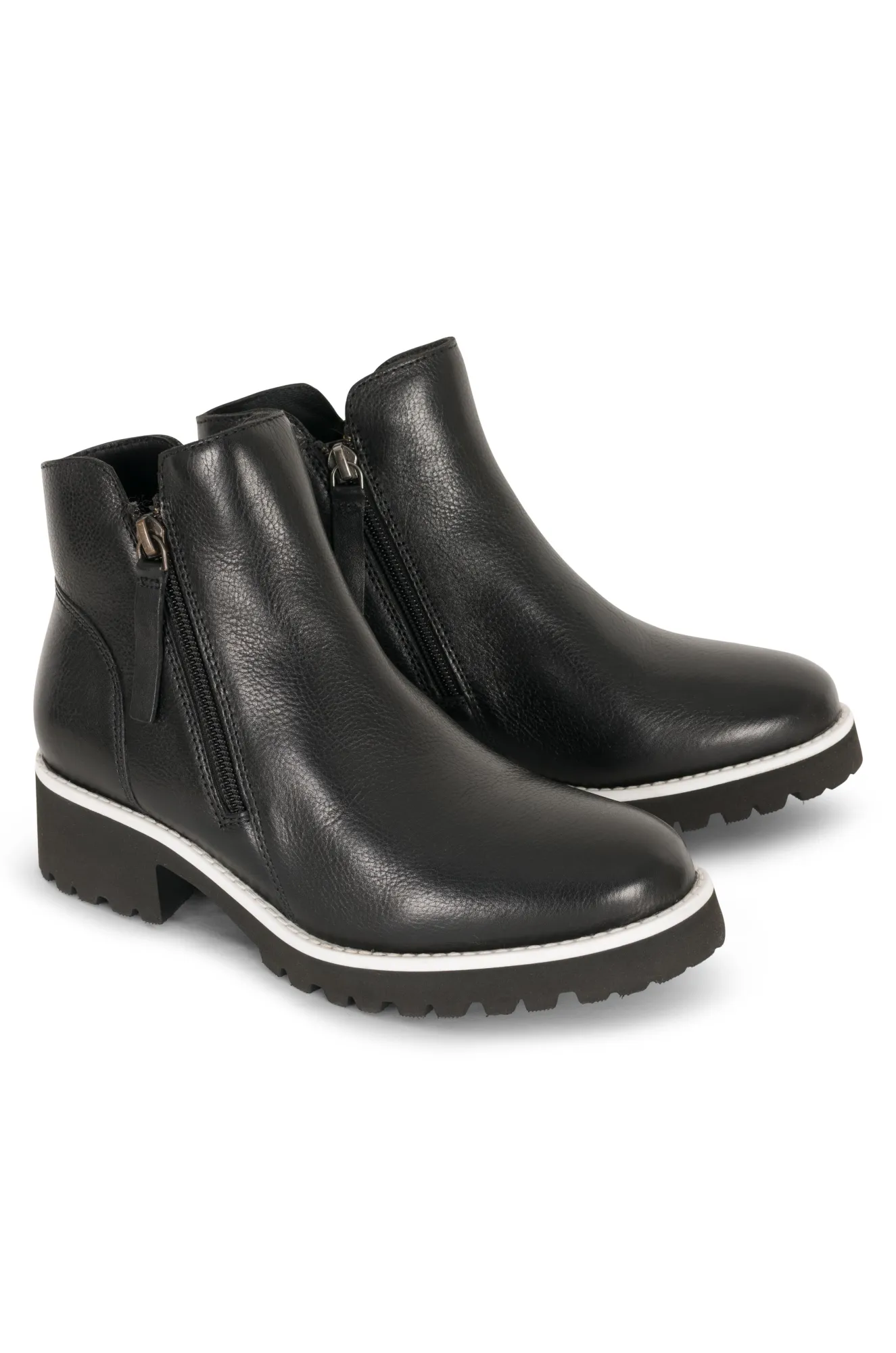 Leather Ankle Boot | BLACK | EAST ZZ