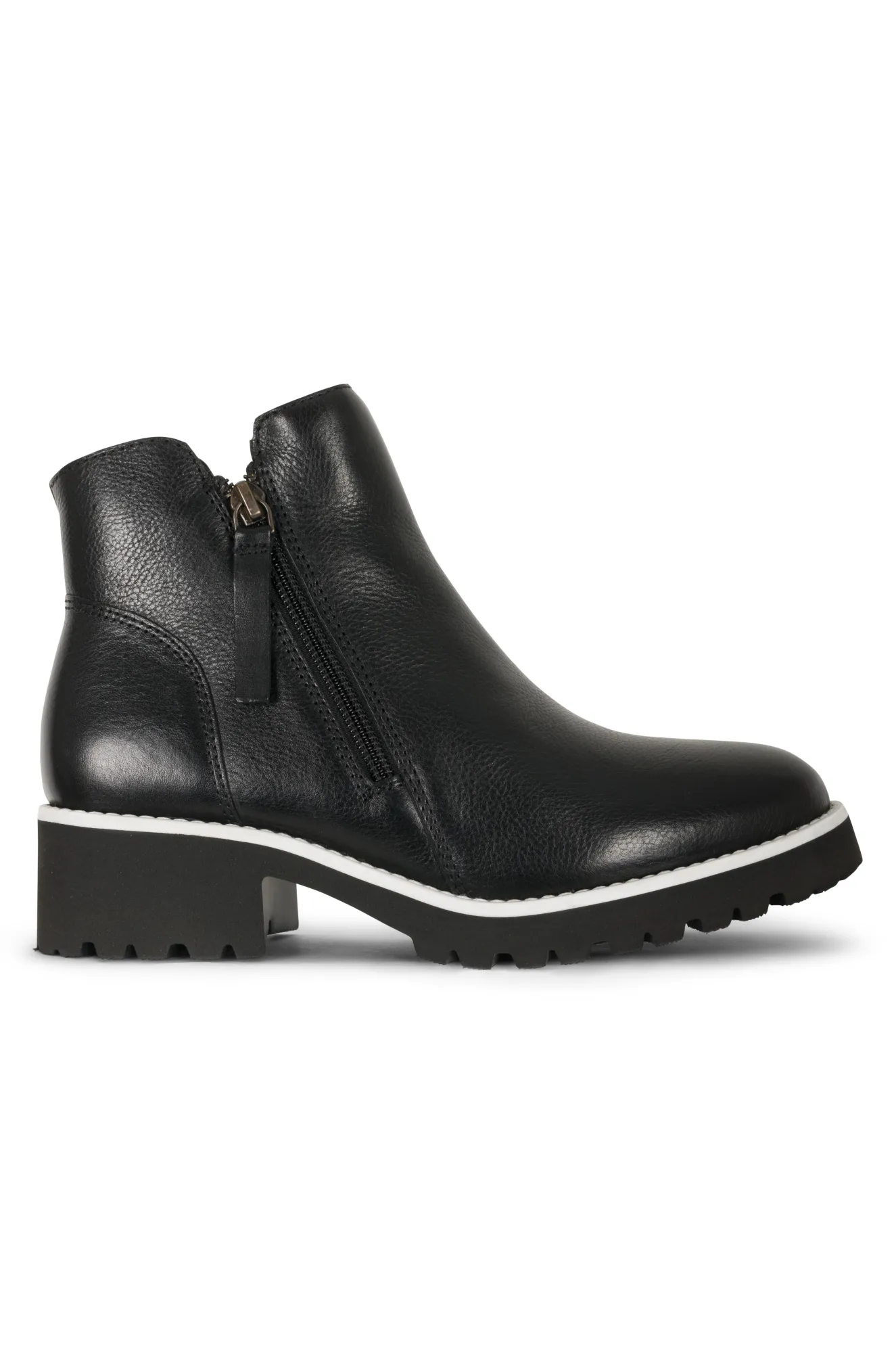 Leather Ankle Boot | BLACK | EAST ZZ