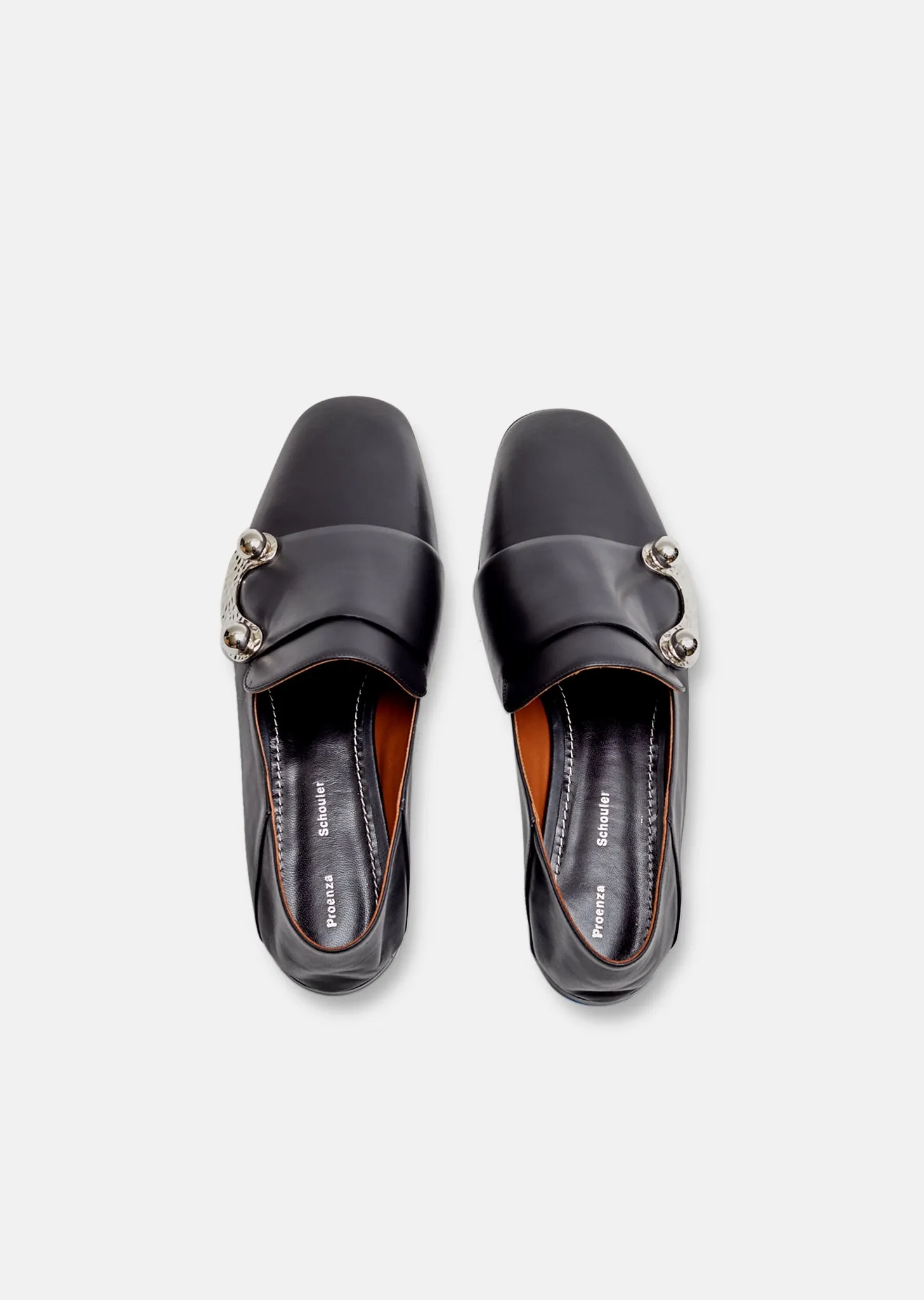 Leather Buckle Loafers