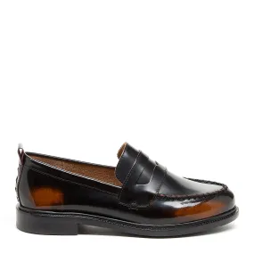 Lens Brushed Off Black Loafers