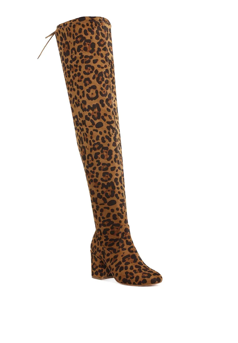 Liama Minimal Drawstring Detail Knee-High Boots