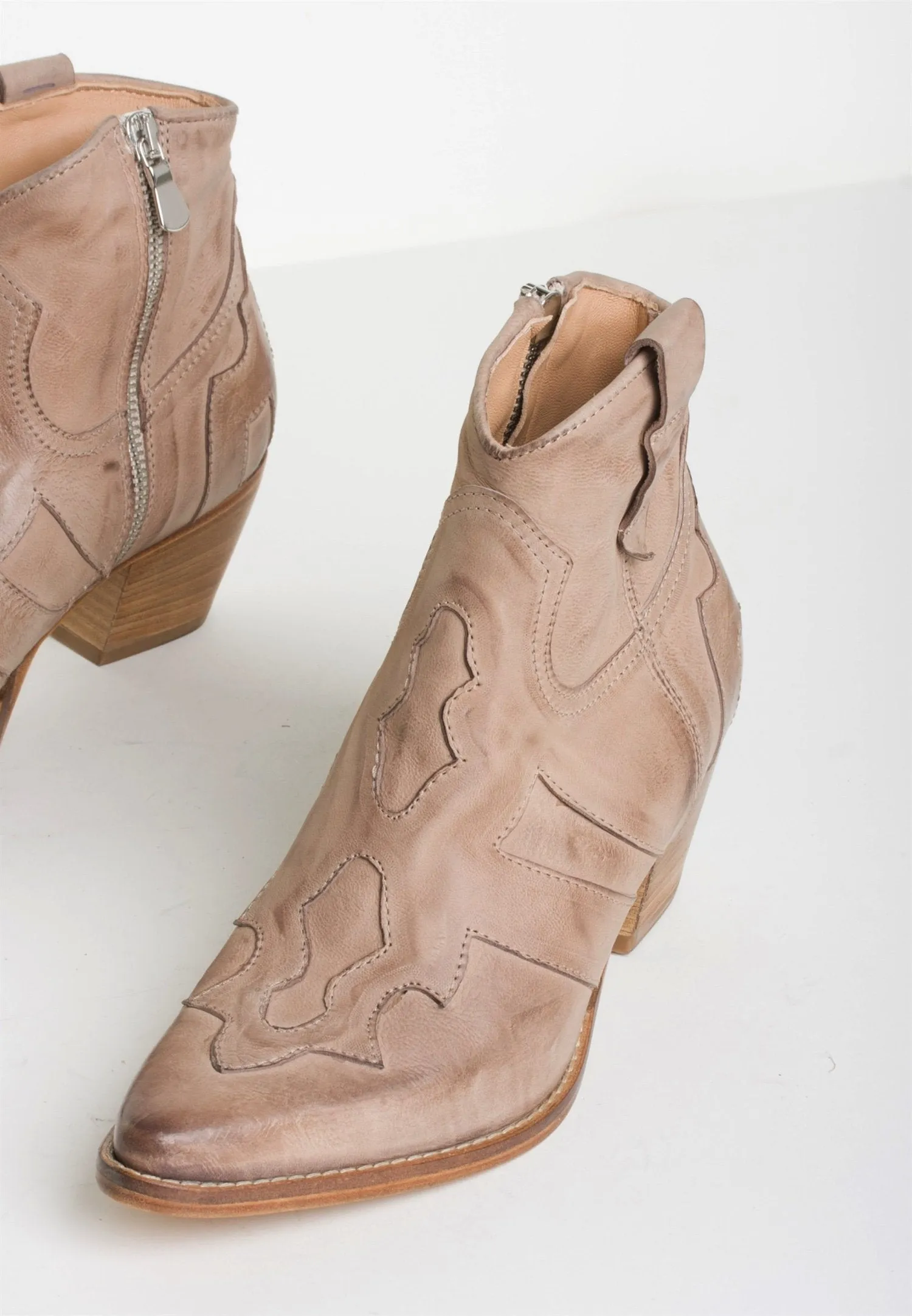 Lucy Taupe Western Boots